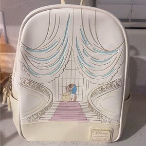 Loungefly Ivory & Pastel Beauty and the Beast Mini Backpack